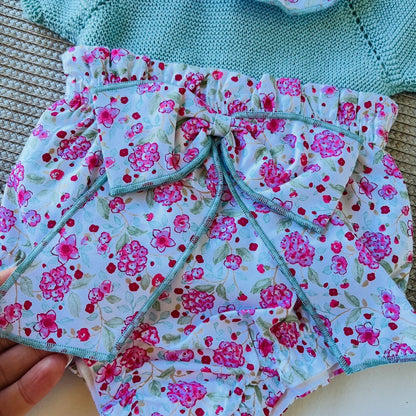 Conjunto Rose para bebé  - 3 aos 12M - Verde água