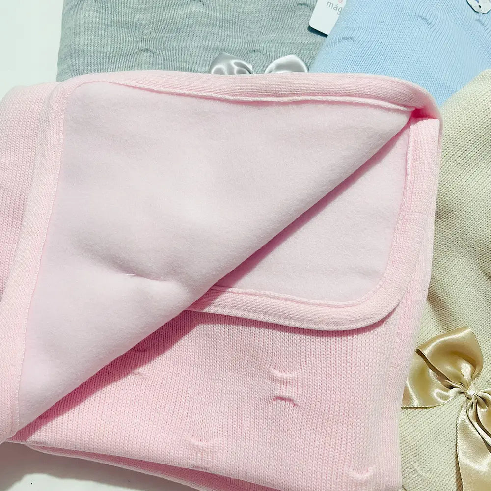 Manta Polar bebé com laço - Com ou Sem personalização
