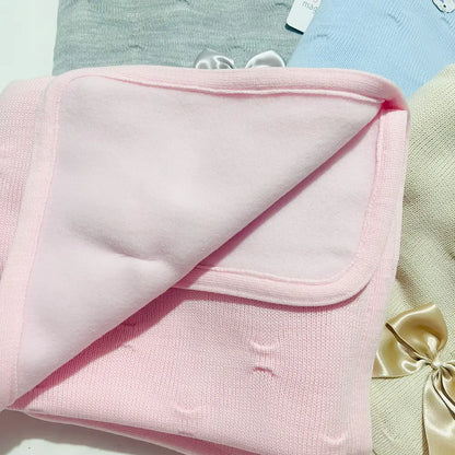 Manta Polar bebé com laço - Com ou Sem personalização