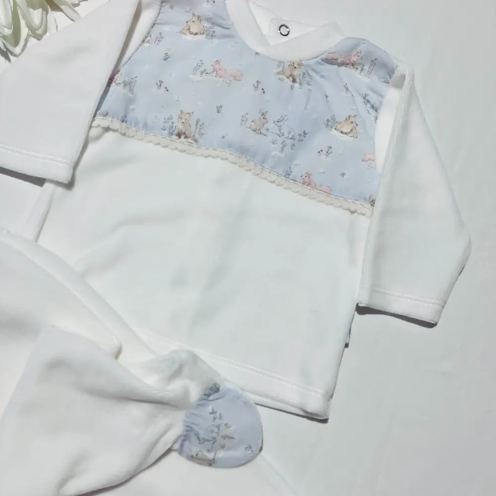 Conjunto de 2 peças em veludo bebé