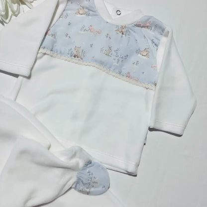 Conjunto de 2 peças em veludo bebé