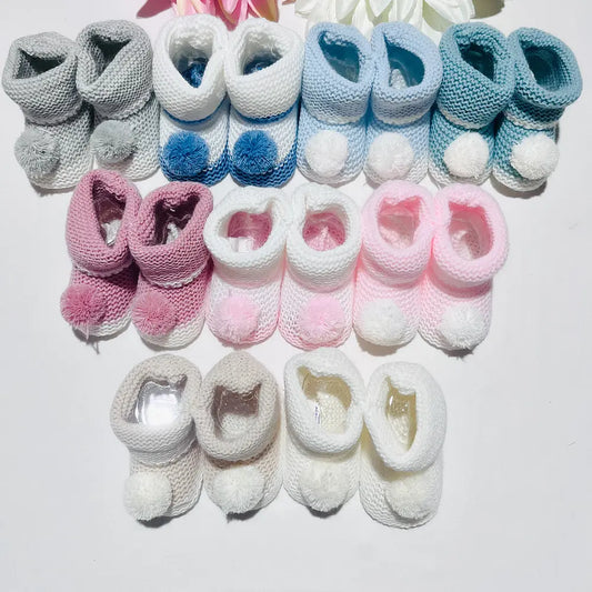 Carapins bebé malha - pompom