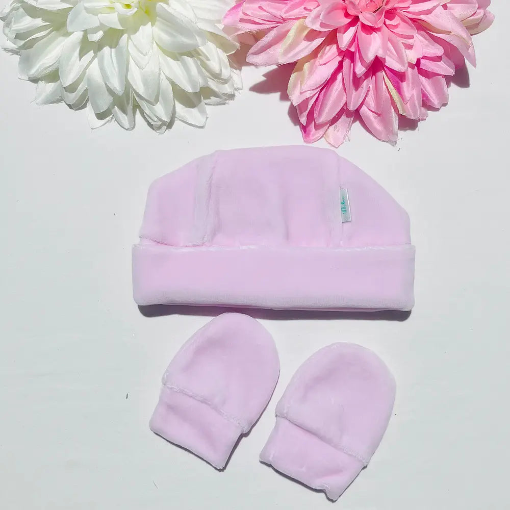 Gorro e luvas bebé - várias cores