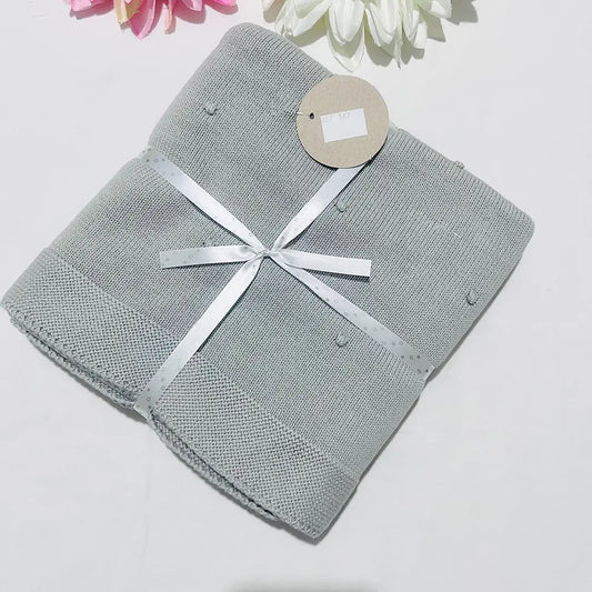 Manta de bebé pompom - Algodão - Com ou Sem personalização