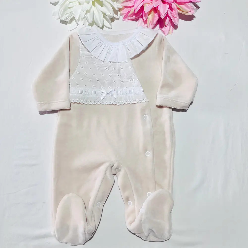Babygrow bordado inglês