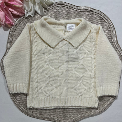 Conjunto em malha para bebé - 1/3M - Pérola