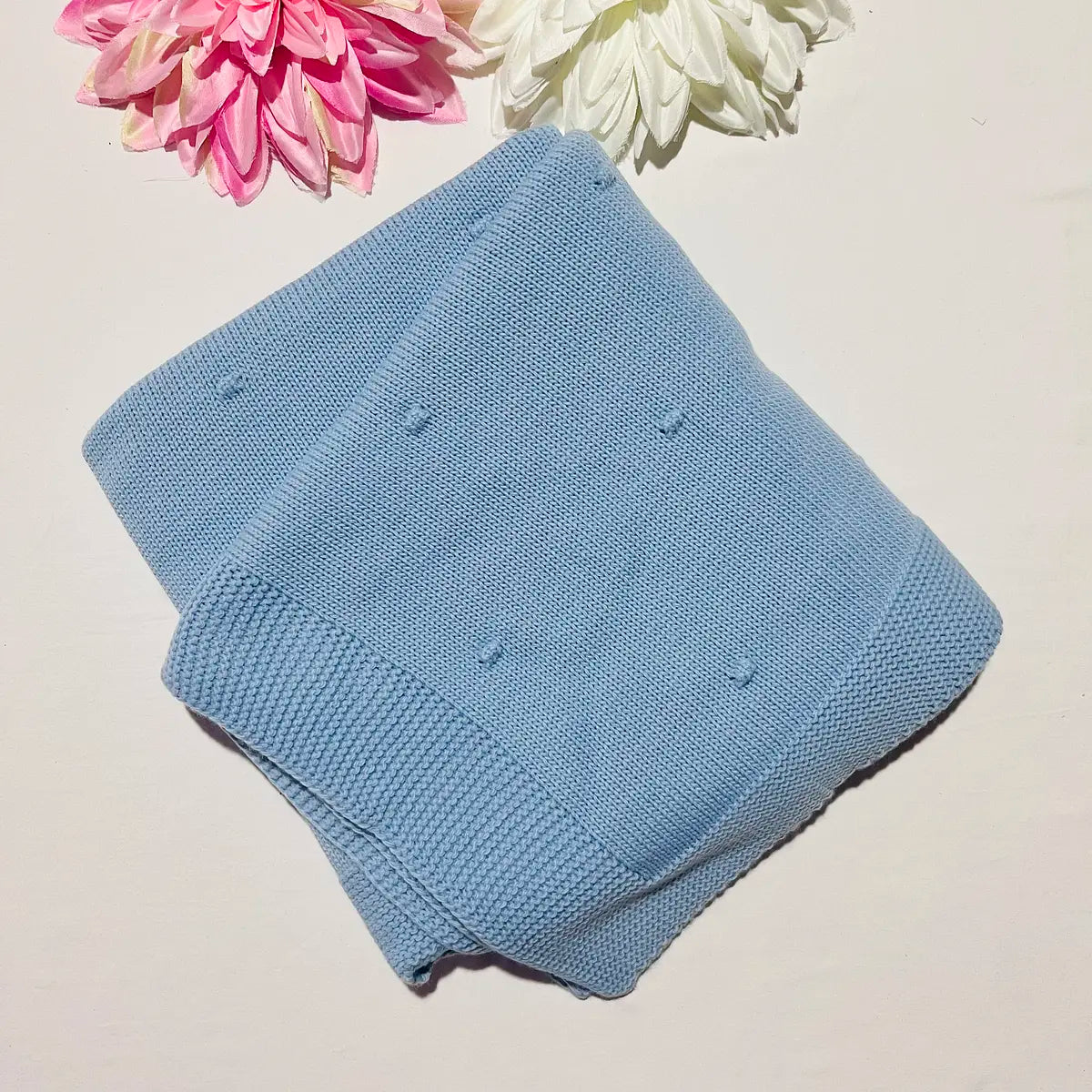 Manta de malha pompom bebé - Com ou Sem personalização