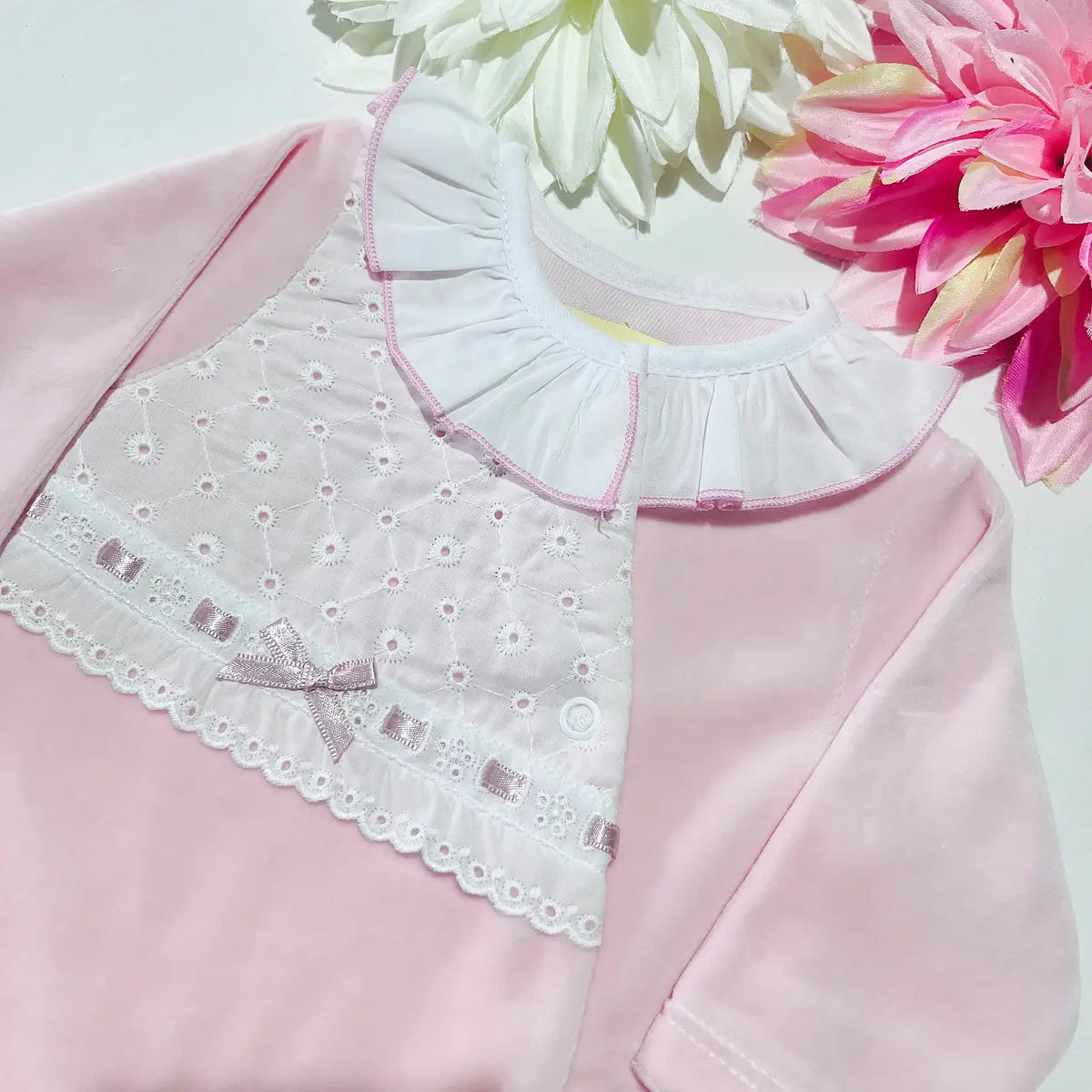 Babygrow bordado inglês