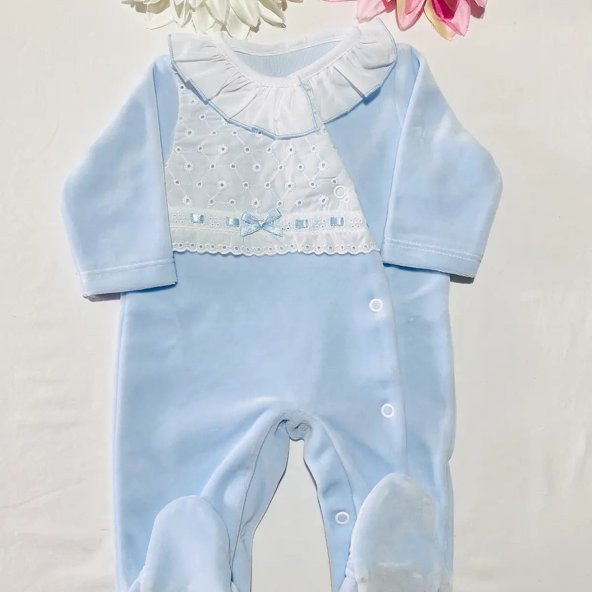 Babygrow bordado inglês