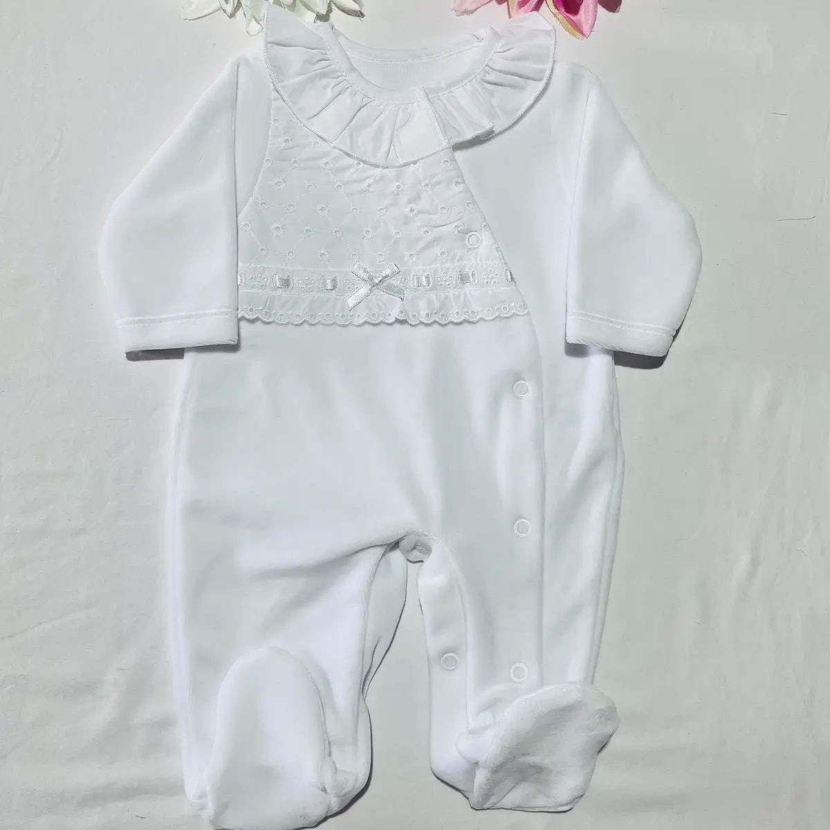 Babygrow bordado inglês