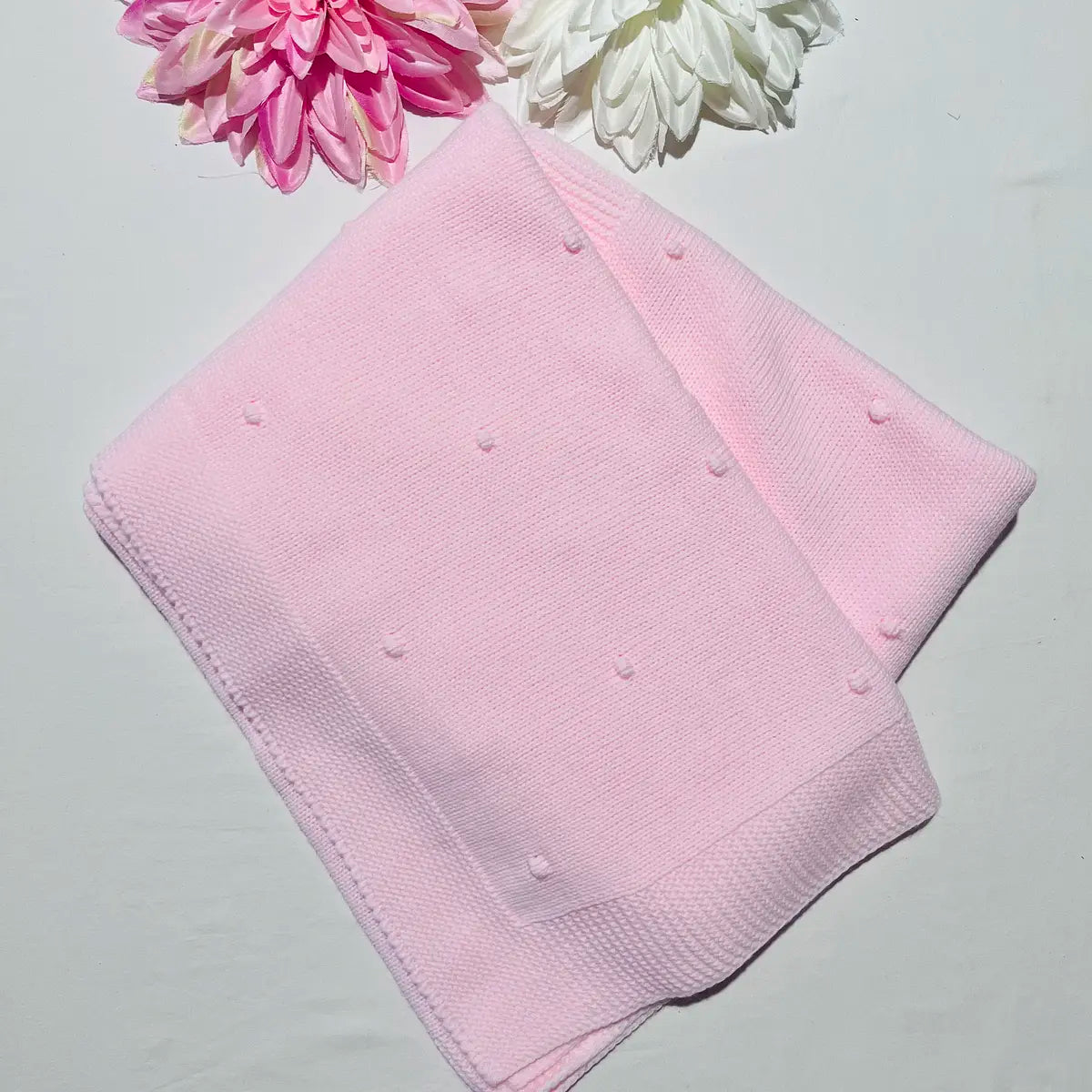 Manta de malha pompom bebé - Com ou Sem personalização
