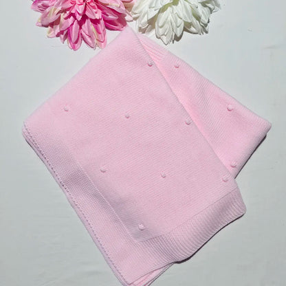 Manta de malha pompom bebé - Com ou Sem personalização