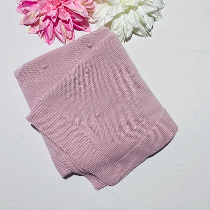 Manta de malha pompom bebé - Com ou Sem personalização