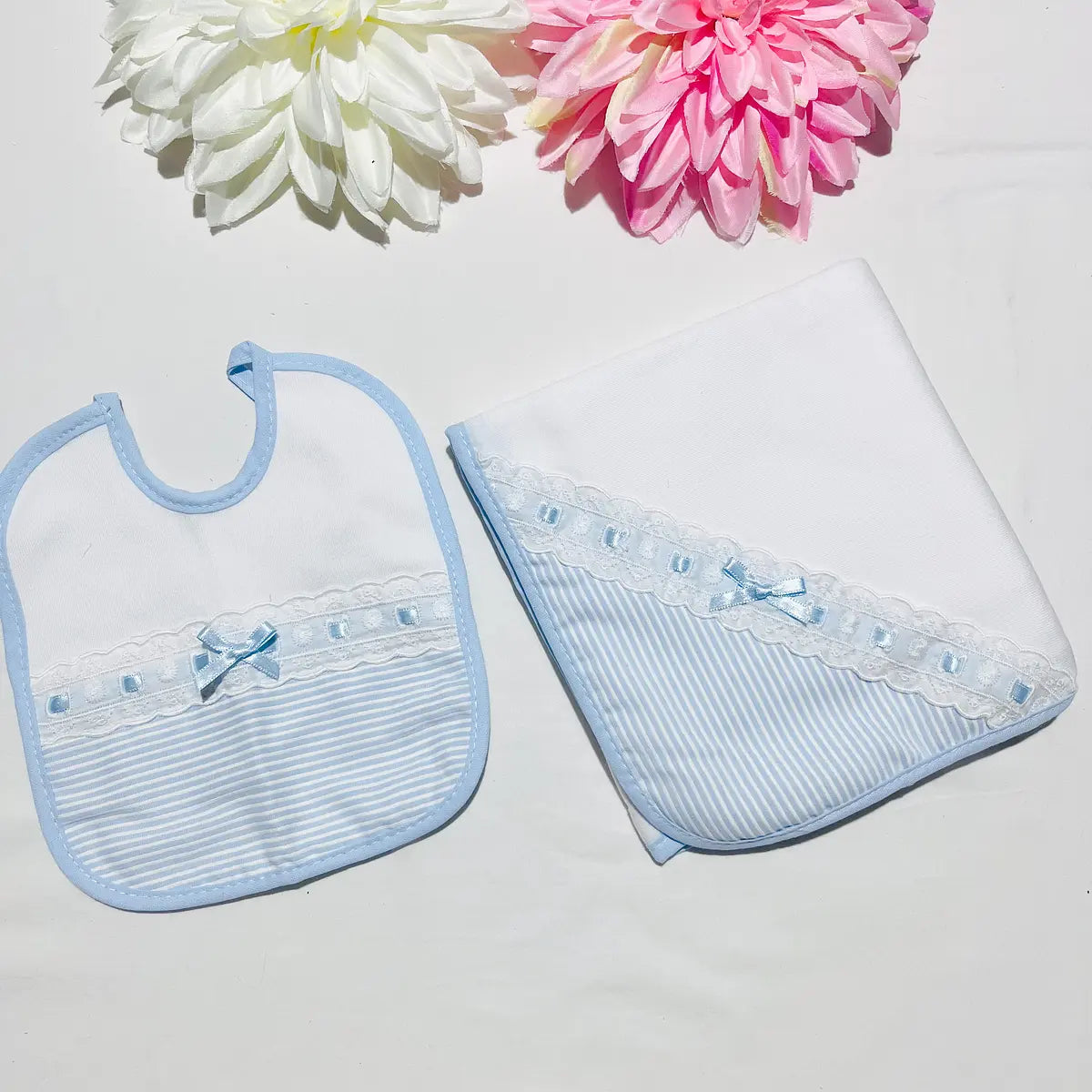 Conjunto fralda e babete - Várias cores - Com ou Sem personalização