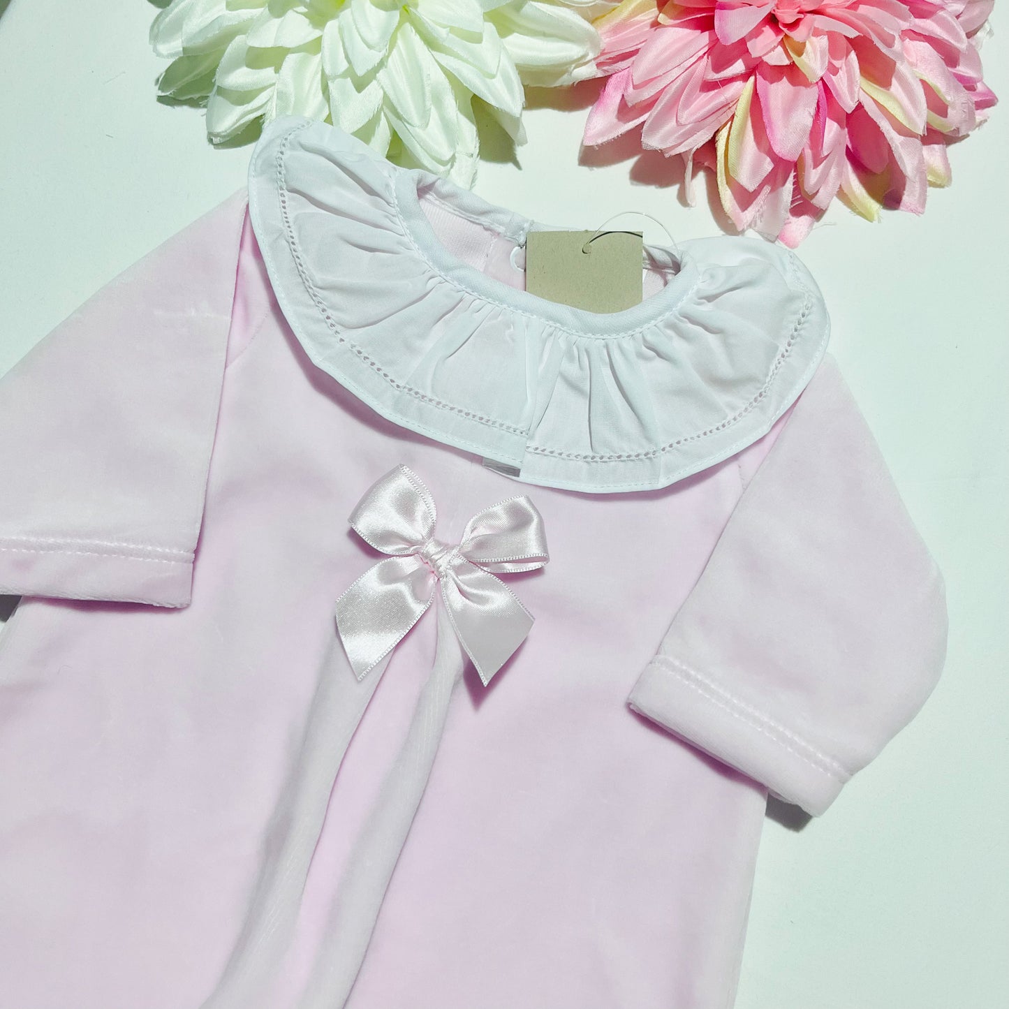 Babygrow em veludo laço