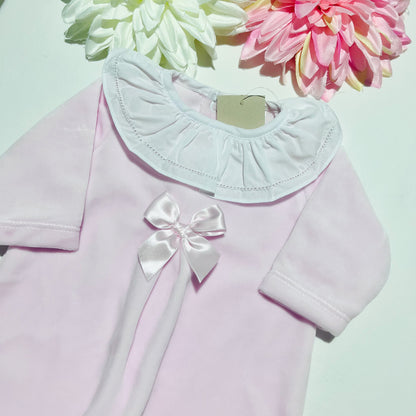 Babygrow em veludo laço