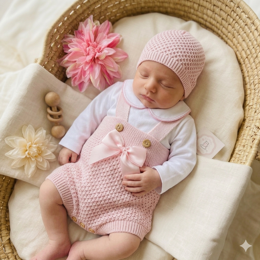 Conjunto para bebé - Fofo e body - rosa bebé