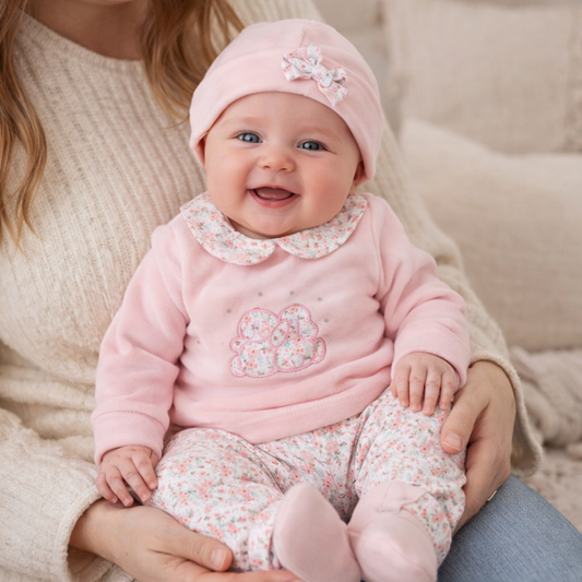 Conjunto Coelhinho para bebé - Rosa - 1 aos 6M