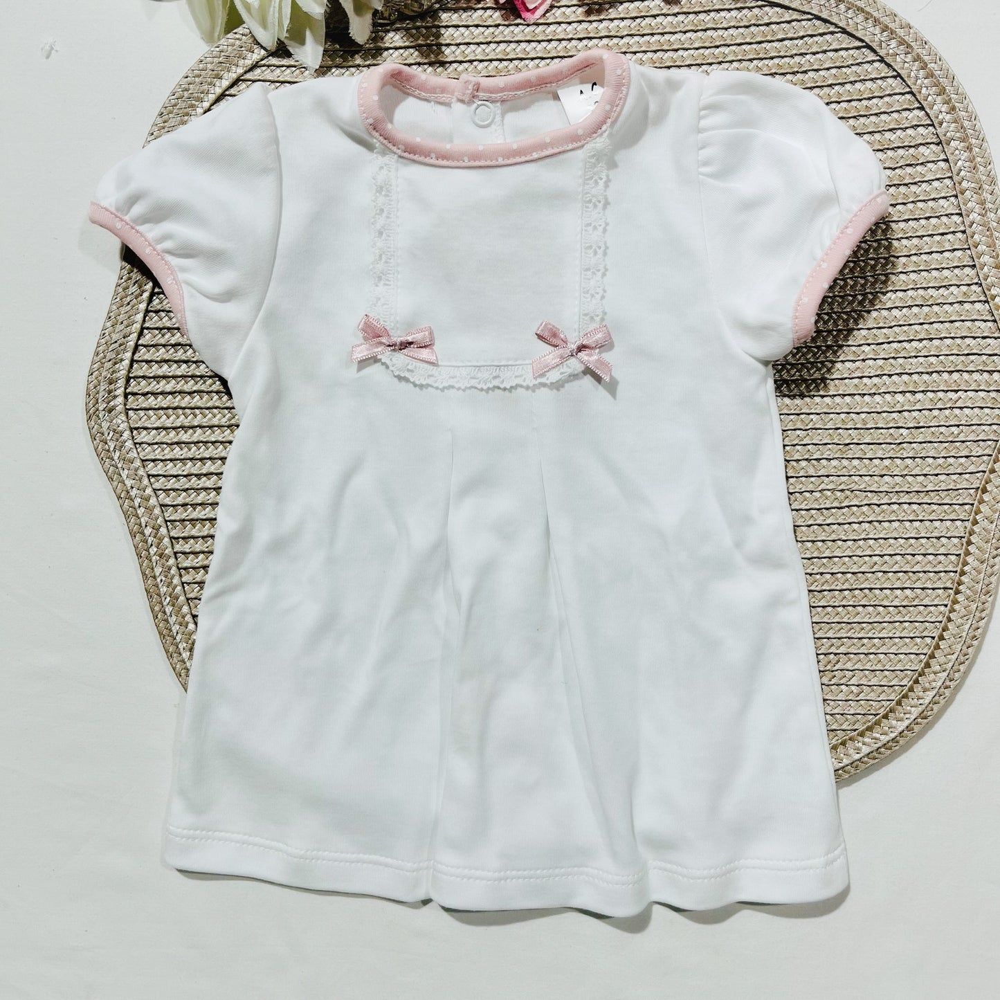 Conjunto de algodão de bebé - Rosa velho
