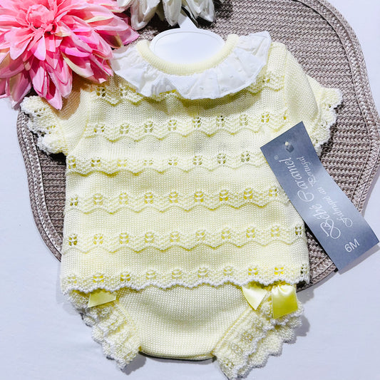 Conjunto de 2 peças em malha bebé