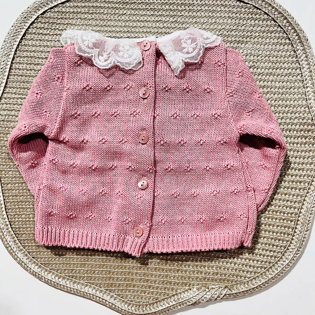 Conjunto de bebé, camisola, calça e touca - 100% algodão - Rosa Velho