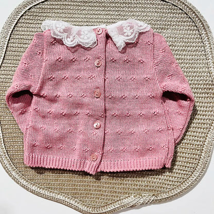 Conjunto de bebé, camisola, calça e touca - 100% algodão - Rosa Velho