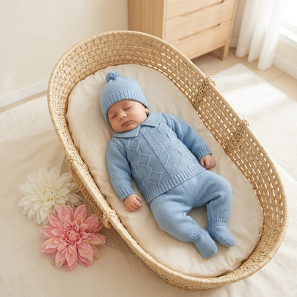 Conjunto em malha para bebé - 1/3M