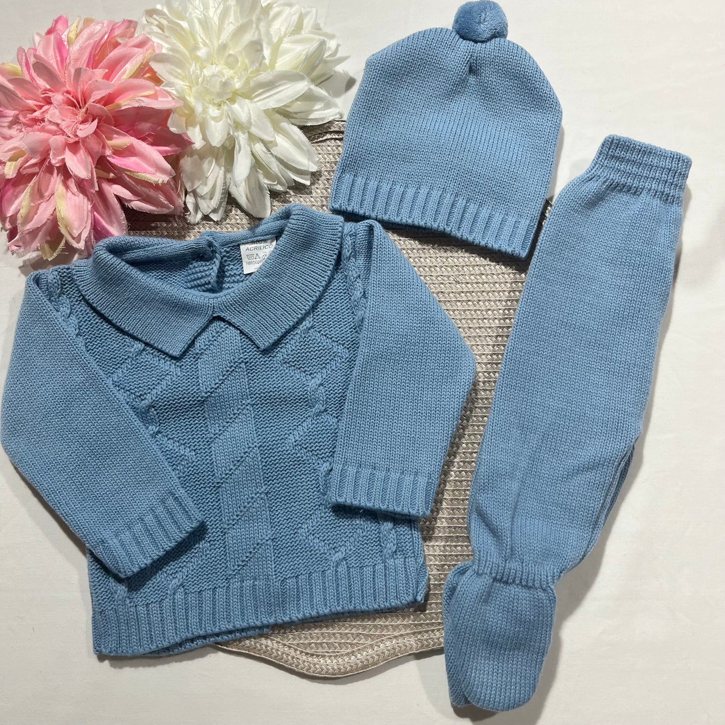 Conjunto em malha para bebé - 1/3M