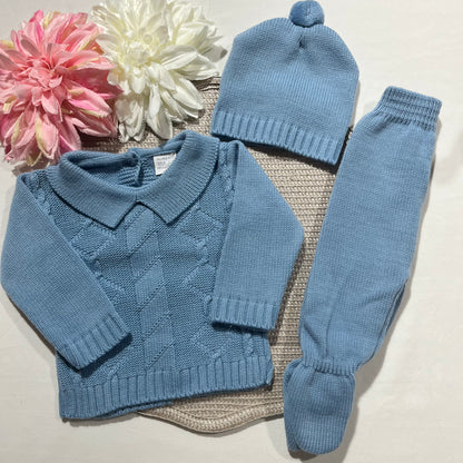 Conjunto em malha para bebé - 1/3M
