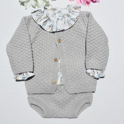 Conjunto Ariela em malha para bebé 3 peças