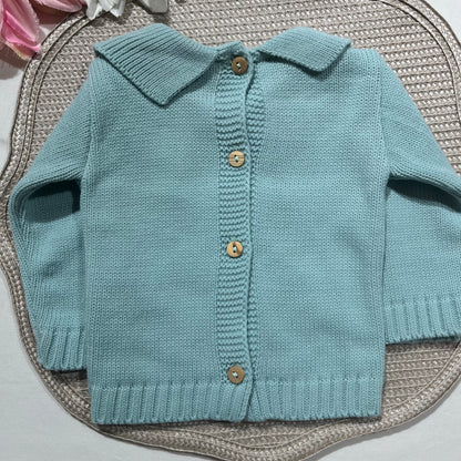 Conjunto em malha para bebé - 1/3M - Verde água