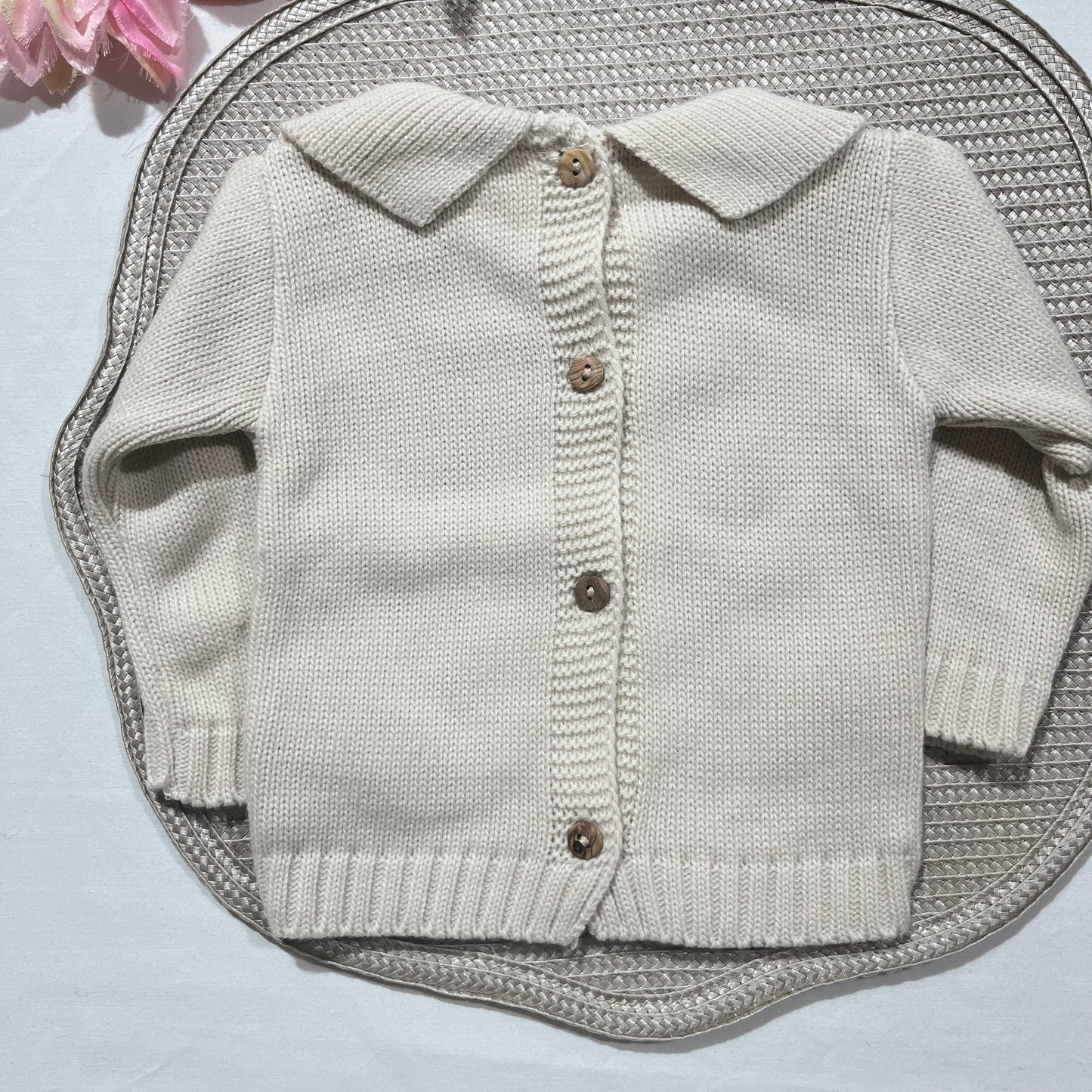 Conjunto em malha para bebé - 1/3M - Areia