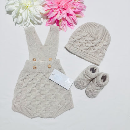 Conjunto de fofo malha 3 peças bebé