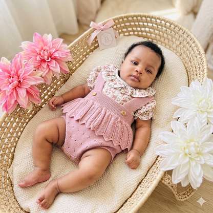Conjunto Gabi - Fofo e blusa - Rosa velho - 1 aos 12M