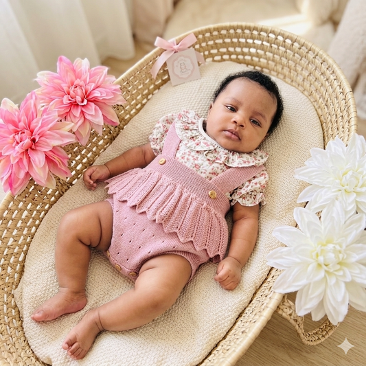 Conjunto Gabi - Fofo e blusa - Rosa velho - 1 aos 12M