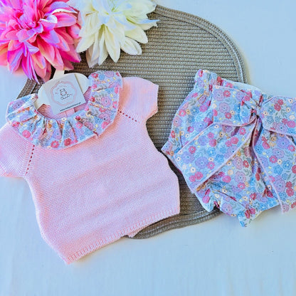 Conjunto Rose para bebé  - 3 aos 12M - Rosa bebé