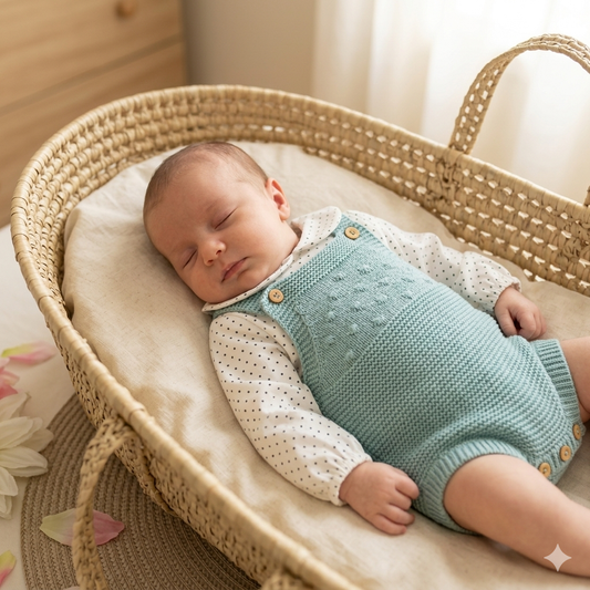 Conjunto Love  - Fofo de malha e camisa algodão para bebé - 1 aos 6M - Verde água