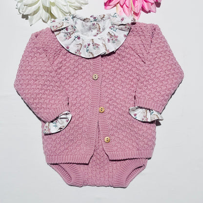 Conjunto Ariela em malha para bebé  3 peças