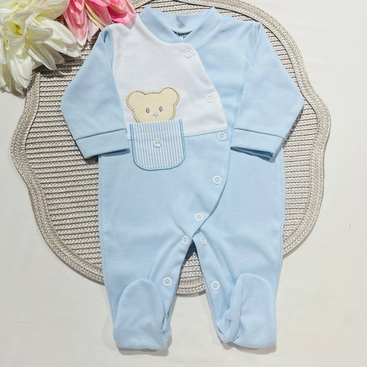 Babygrow menino - 100% algodão -  Ursinho