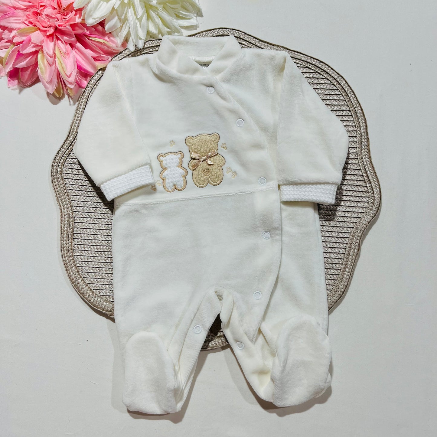 Babygrow em veludo - 2 Ursos