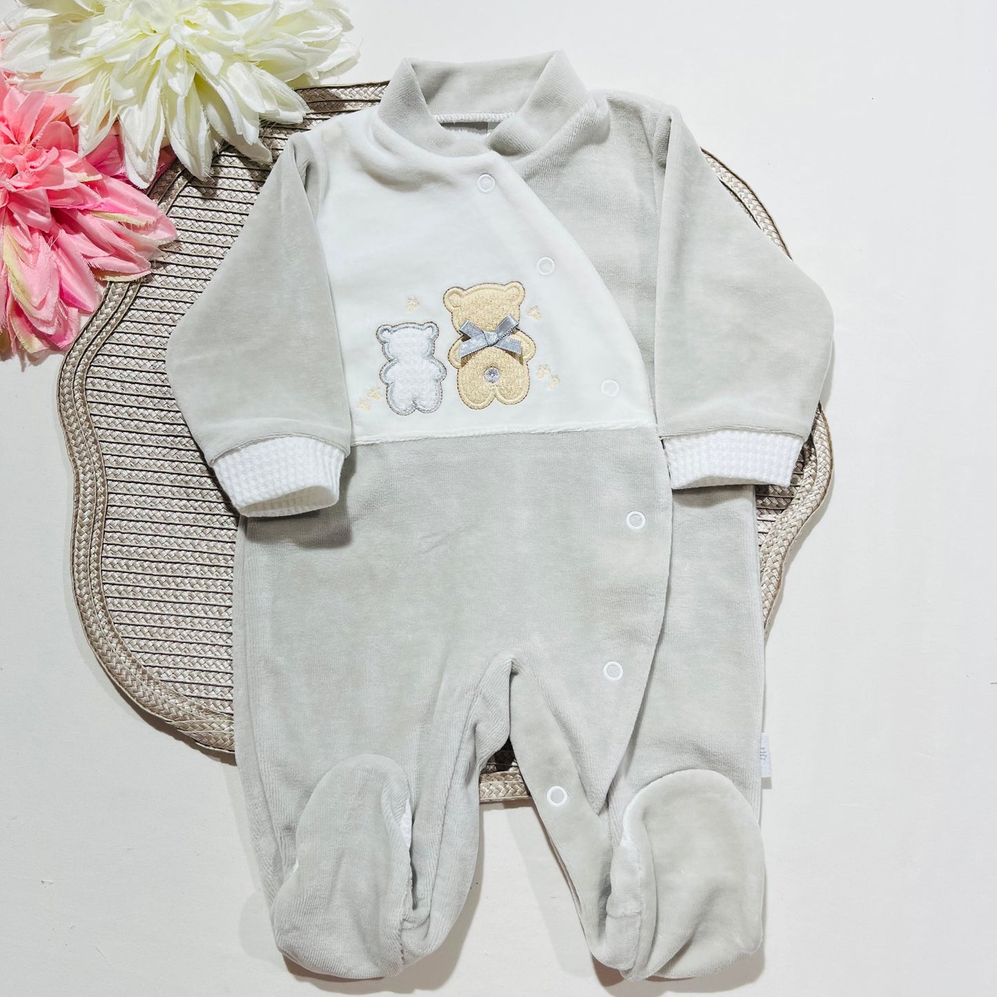 Babygrow em veludo - 2 Ursos