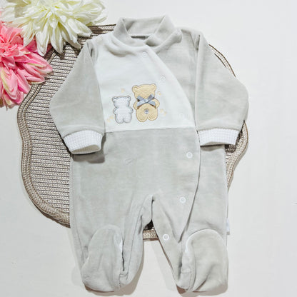 Babygrow em veludo - 2 Ursos