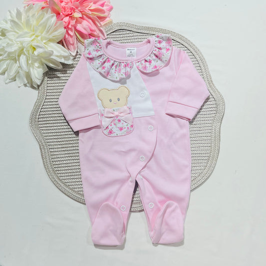 Babygrow menina - 100% algodão -  Ursinho