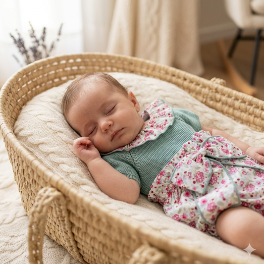 Conjunto Rose para bebé  - 3 aos 12M - Verde água