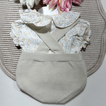 Conjunto Lili em malha para bebé - 1 aos 12M