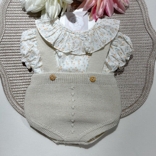 Conjunto Lili em malha para bebé - 1 aos 12M