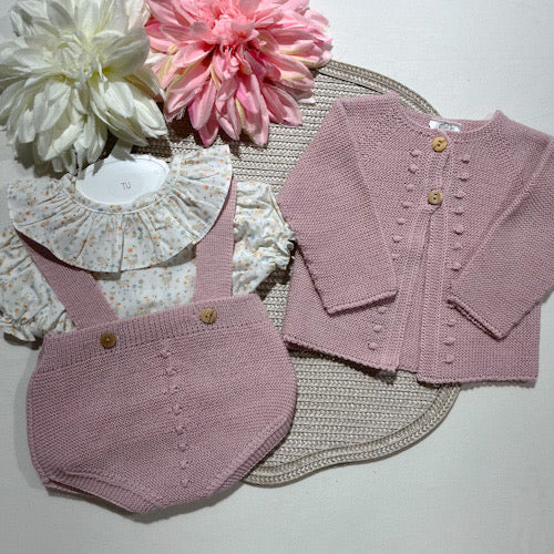 Conjunto Lili em malha para bebé - 1 aos 12M