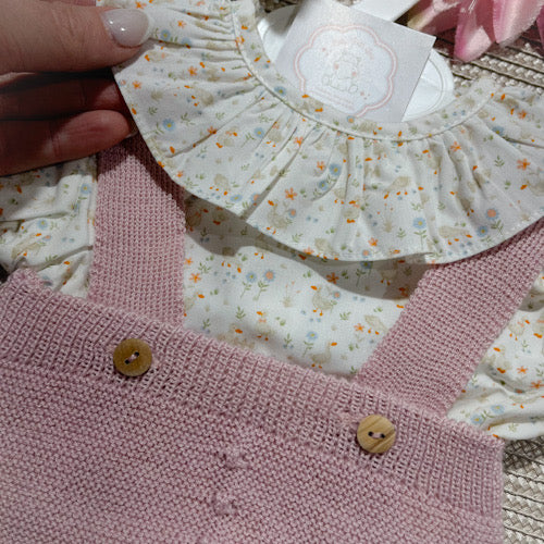 Conjunto Lili em malha para bebé - 1 aos 12M