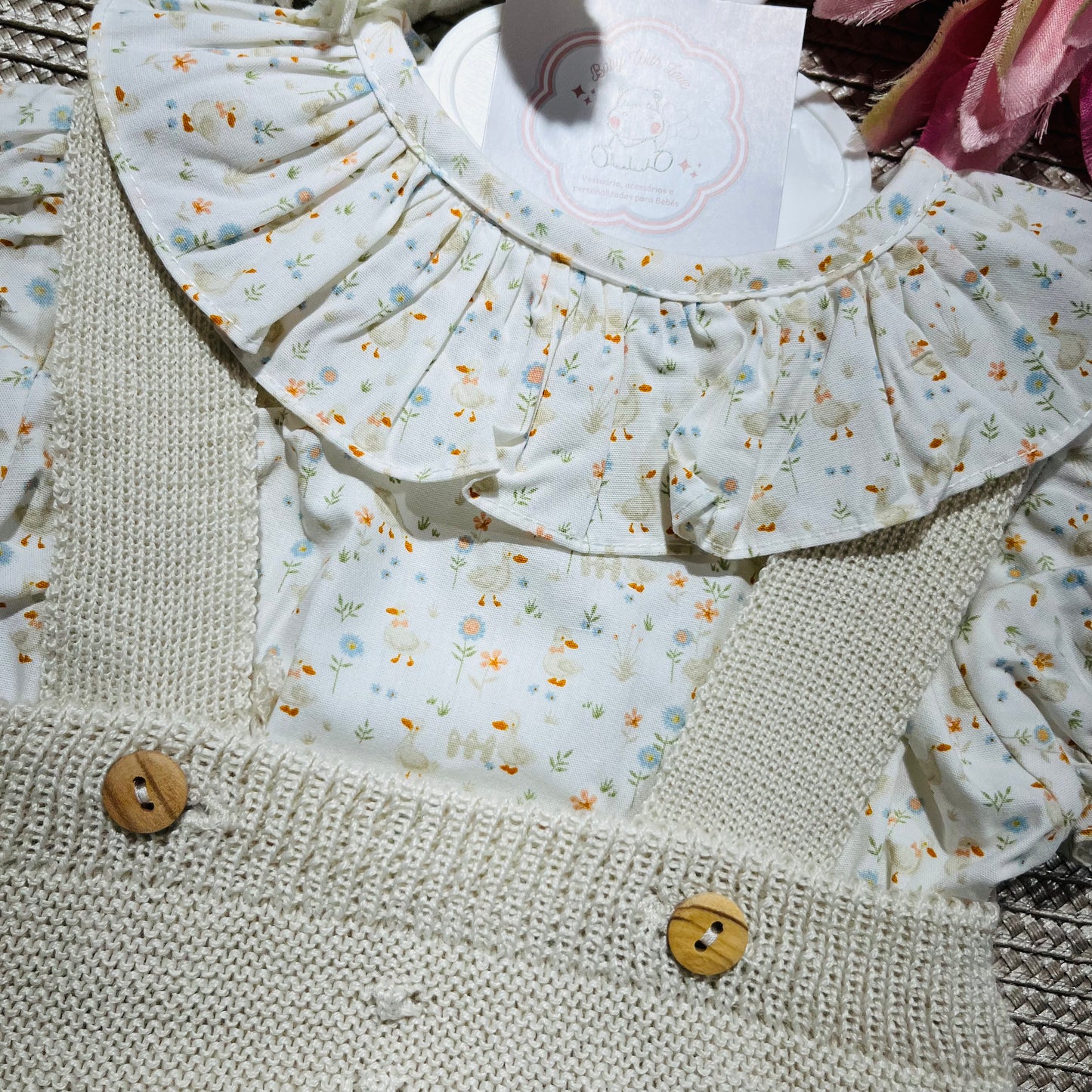 Conjunto Lili em malha para bebé - 1 aos 12M