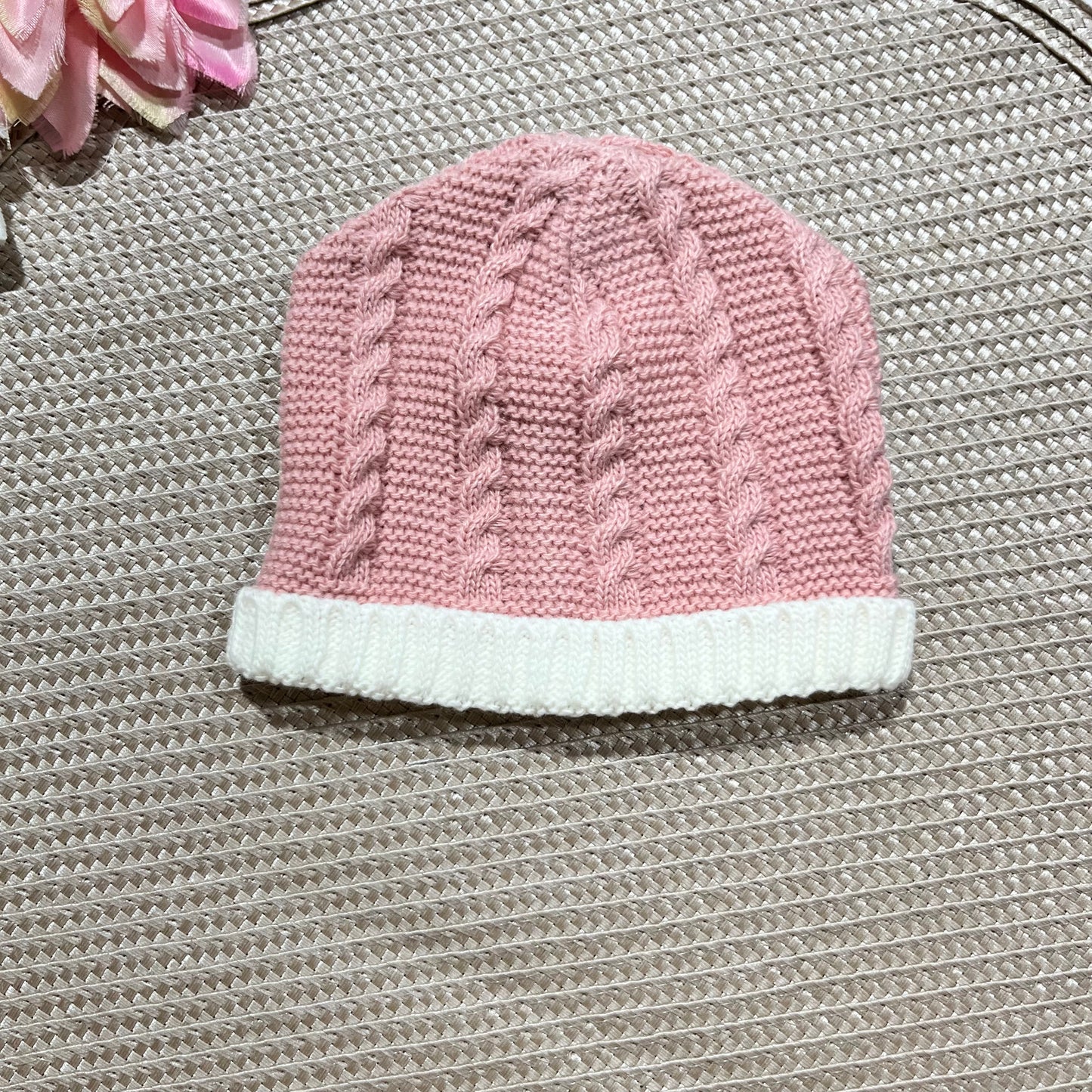 Conjunto para bebé - Fofo, camisola e gorro - 1/3M - Rosa velho